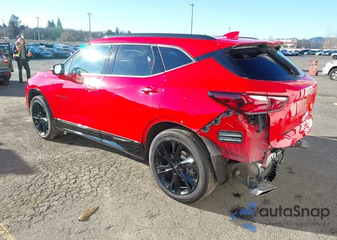 2021 Chevrolet Blazer Awd Rs из США, поврежденный, VIN 3GNKBKRS5MS549363